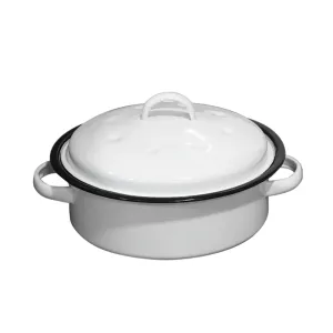 LK'S Oval Casserole Small White 3 Litre 118/27