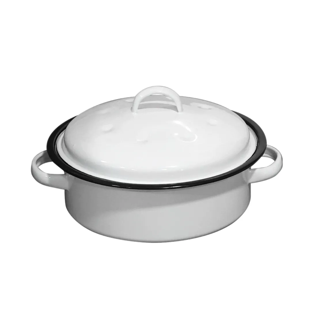 LK'S Oval Casserole Small White 3 Litre 118/27