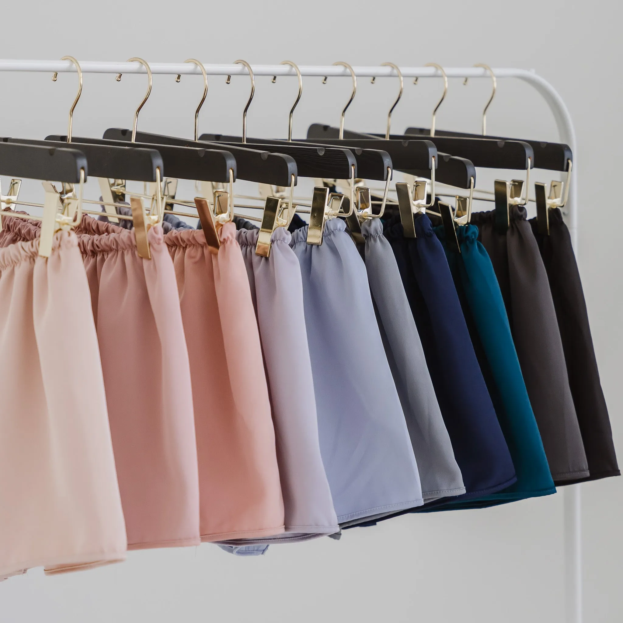 Luxurious Cooling Crease-less Satin Shorts in Graphite Gray