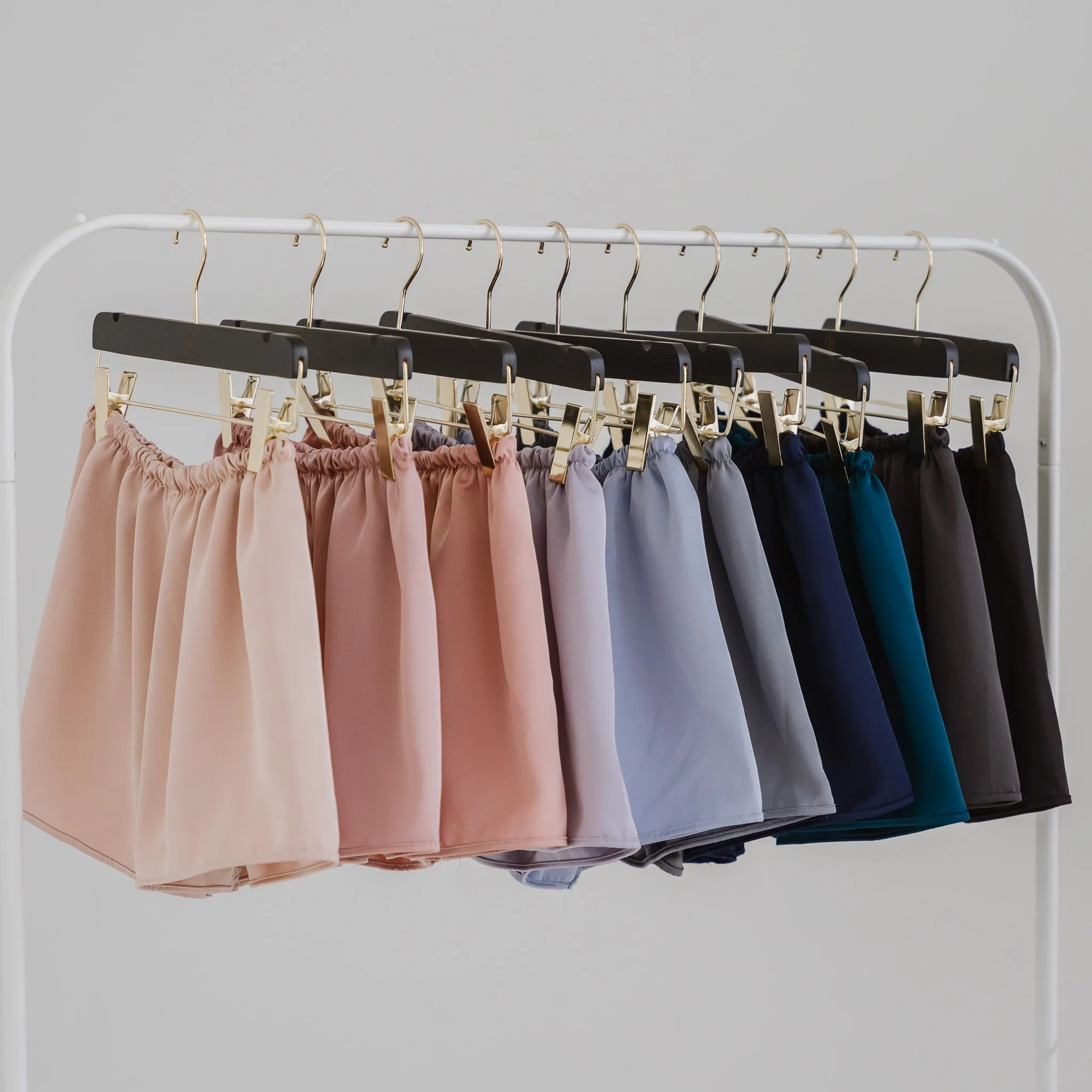 Luxurious Cooling Crease-less Satin Shorts in Graphite Gray