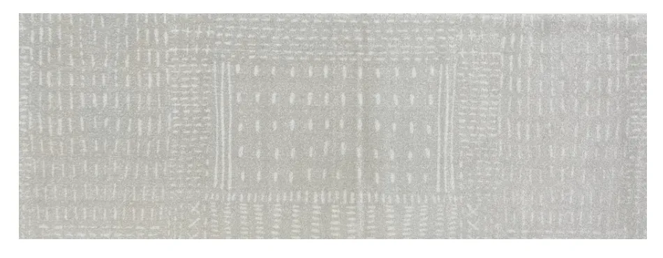 Machine Washable - Gray Running Stitch Rug