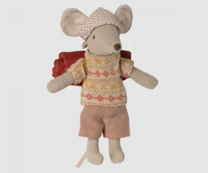 Maileg - Big Sister Hiker Mouse - Blush