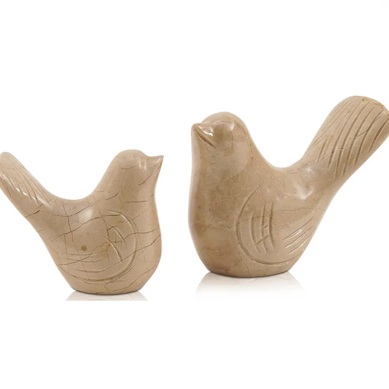 Marble Love Birds Centerpiece Statue For Living Room & Garden Décor