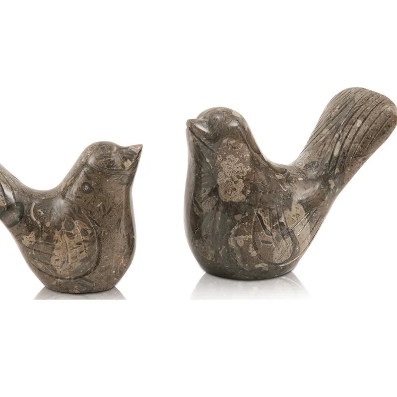 Marble Love Birds Centerpiece Statue For Living Room & Garden Décor