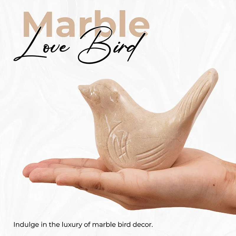 Marble Love Birds Centerpiece Statue For Living Room & Garden Décor