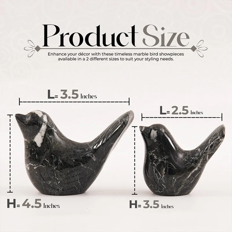 Marble Love Birds Centerpiece Statue For Living Room & Garden Décor