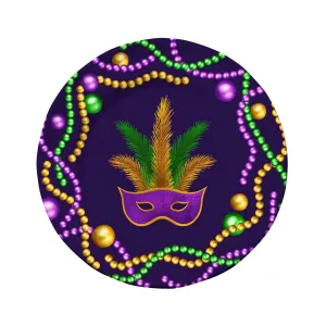 Mardi Gras Salad Plate 8.5"