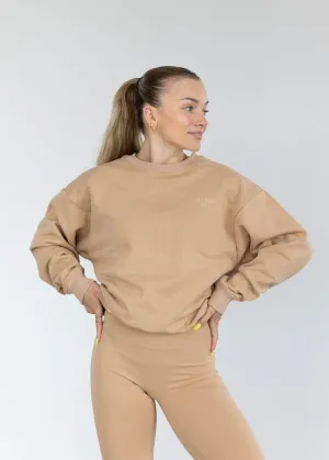 Maya Oversized Crewneck Sand