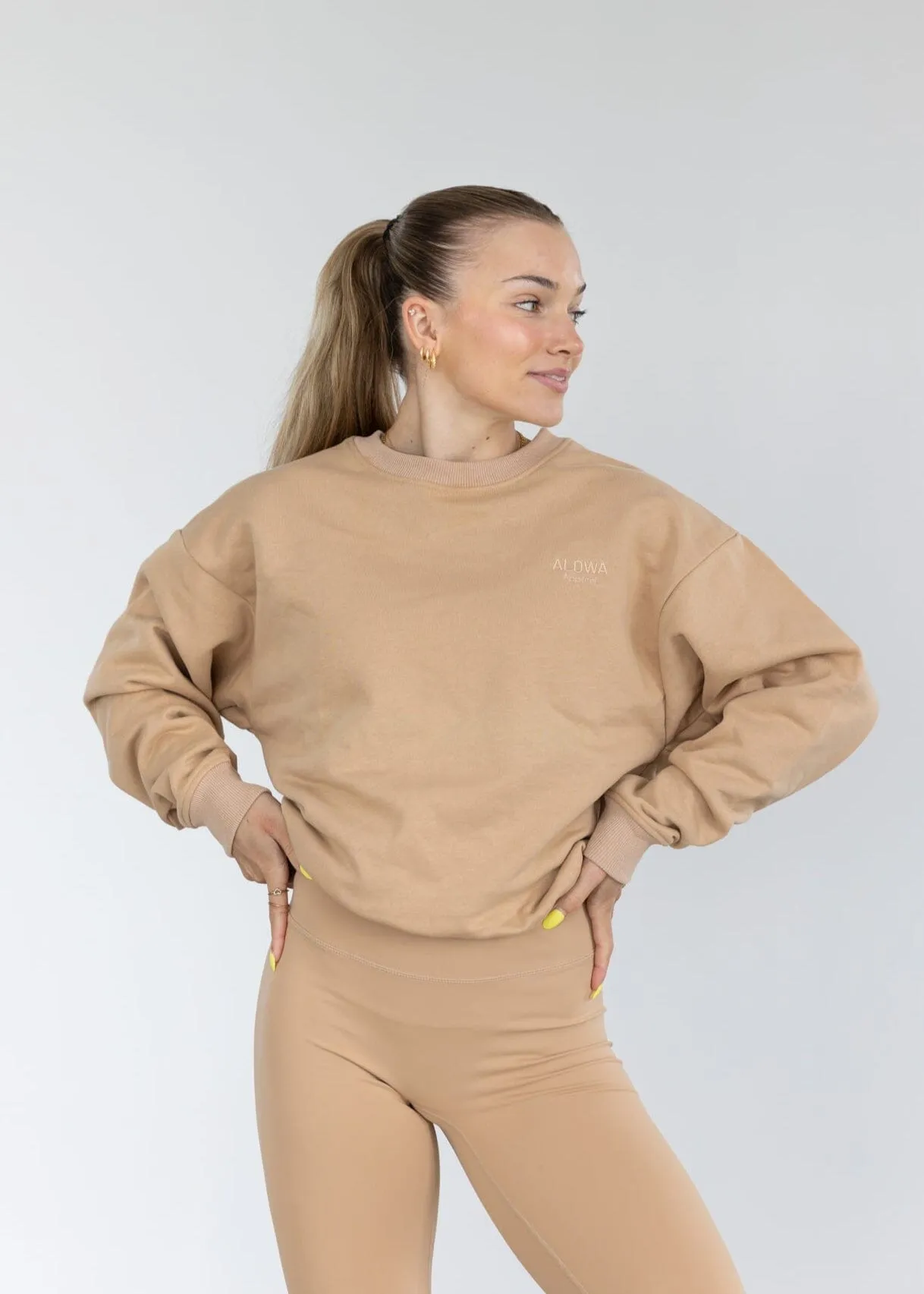 Maya Oversized Crewneck Sand