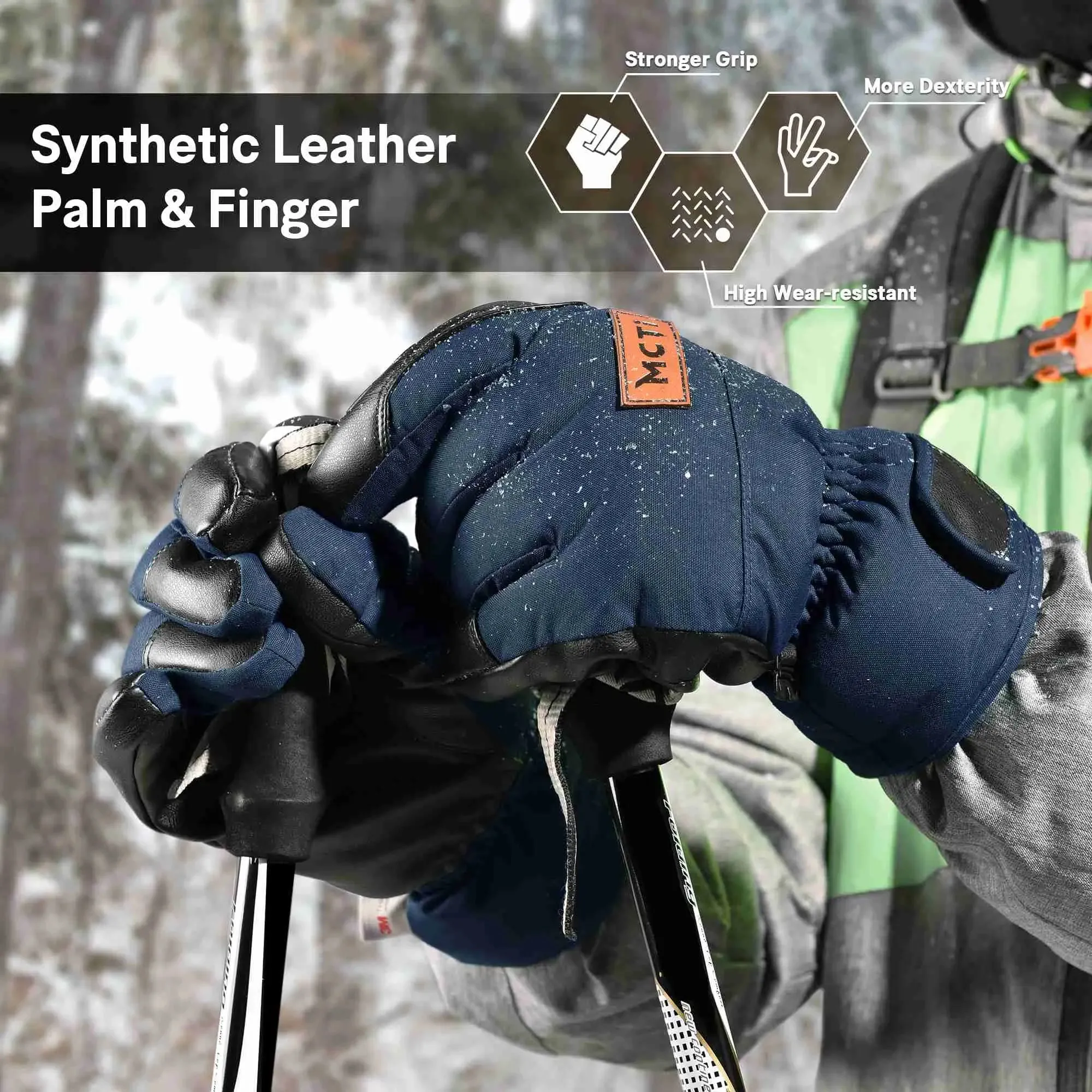 MCTI Lightweight & Warm Men's Cold Weather Gloves | Breathable & Waterproof
