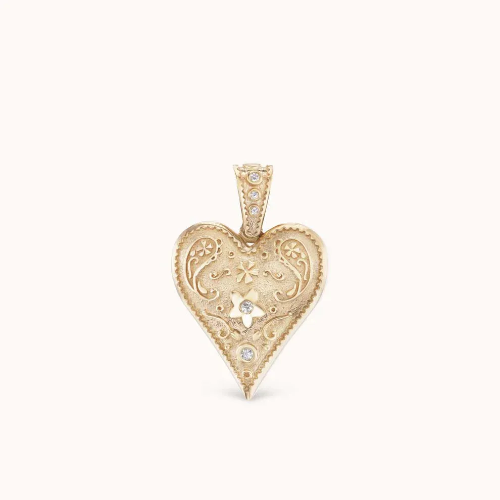 Medium Southwestern Heart Charm