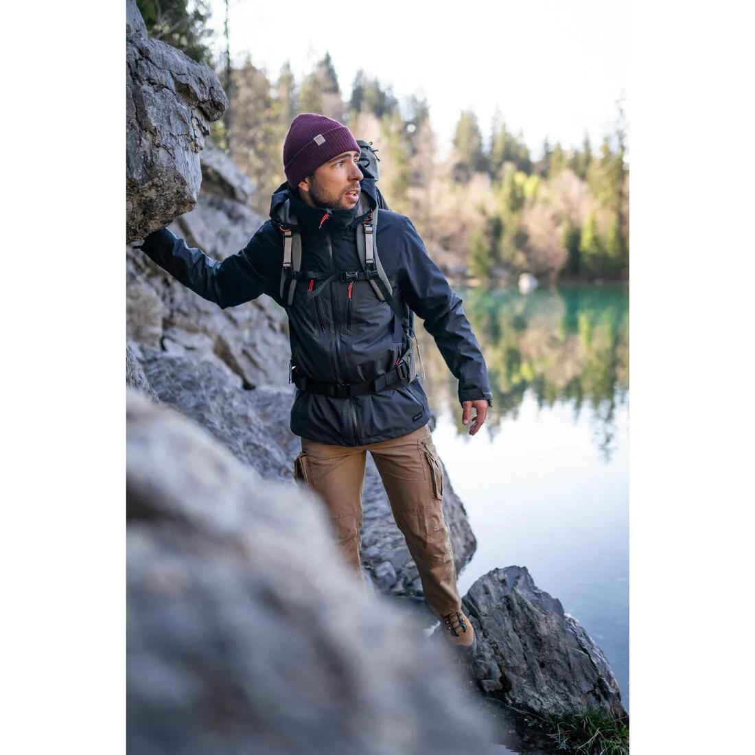 Men’s 3in1 waterproof hiking jacket -10°C, MH500 Mountain