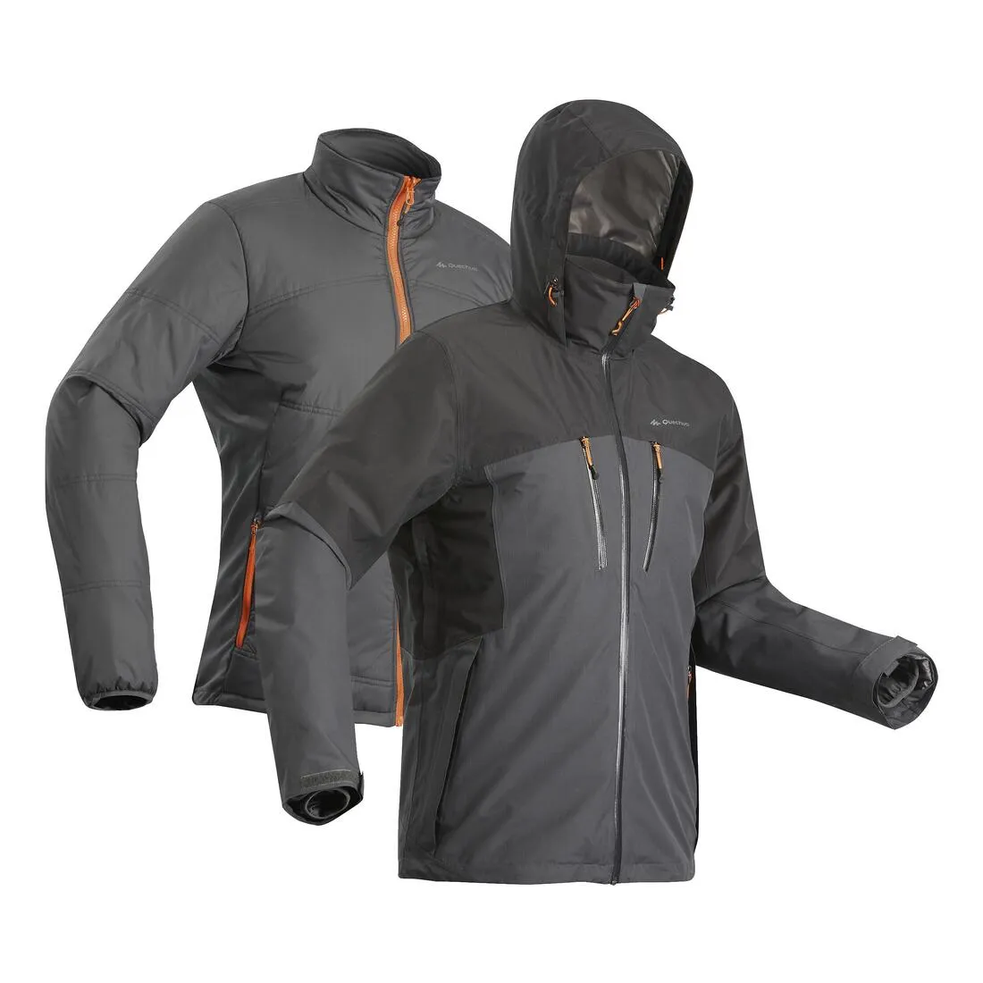 Men’s 3in1 waterproof hiking jacket -10°C, MH500 Mountain
