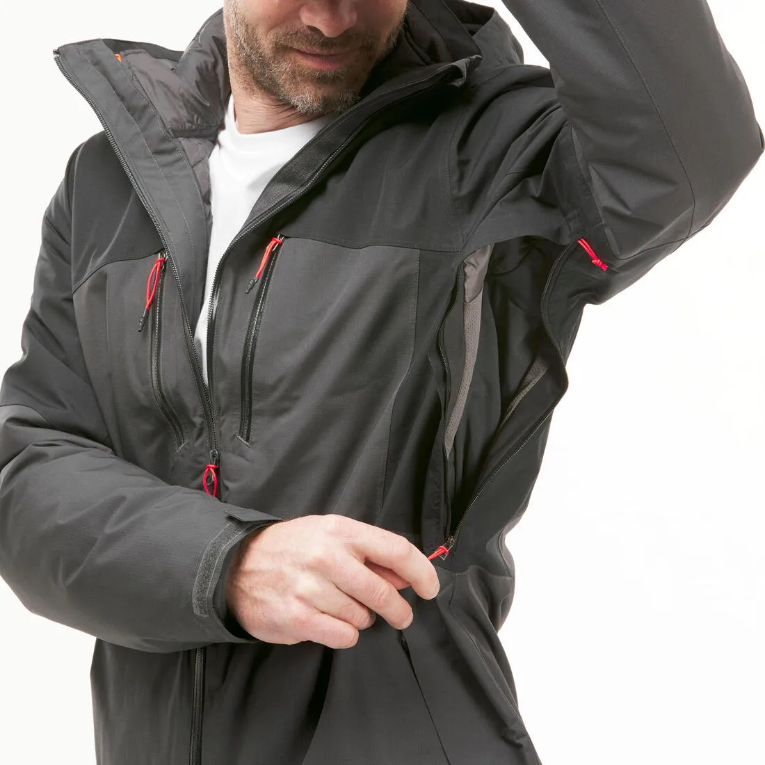 Men’s 3in1 waterproof hiking jacket -10°C, MH500 Mountain