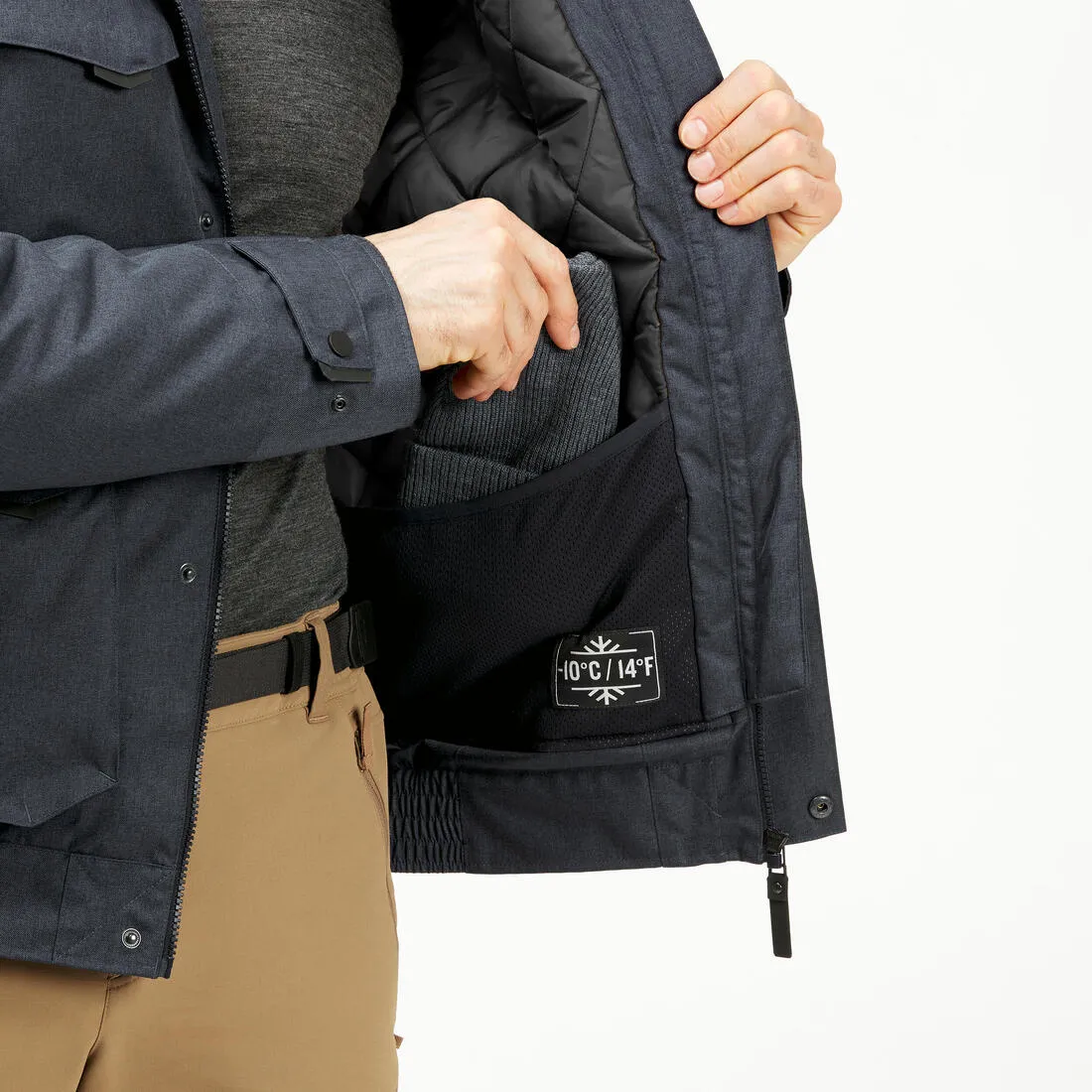 Men’s waterproof hiking anorak -10°C NH500