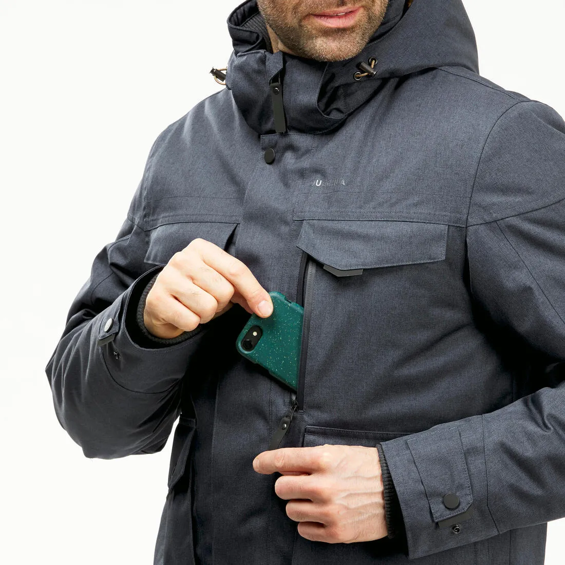 Men’s waterproof hiking anorak -10°C NH500