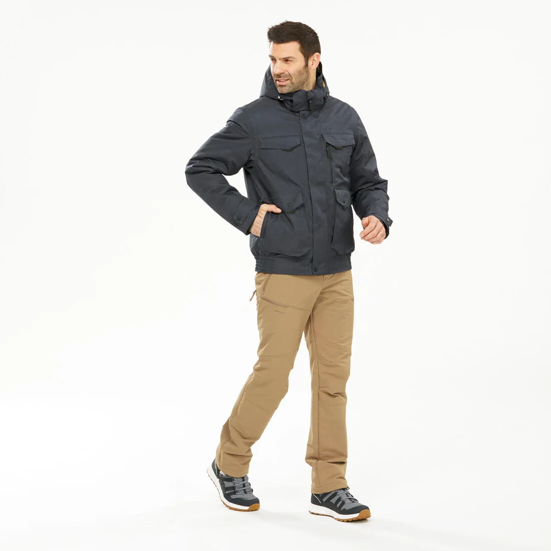 Men’s waterproof hiking anorak -10°C NH500