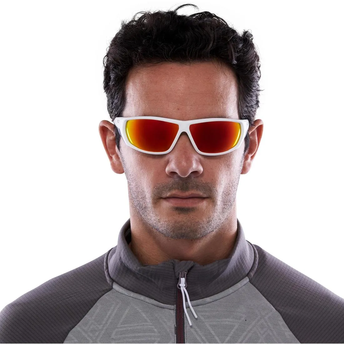 MH 570 Adult Hiking Glasses - 2 interchangeable lenses - White/Orange