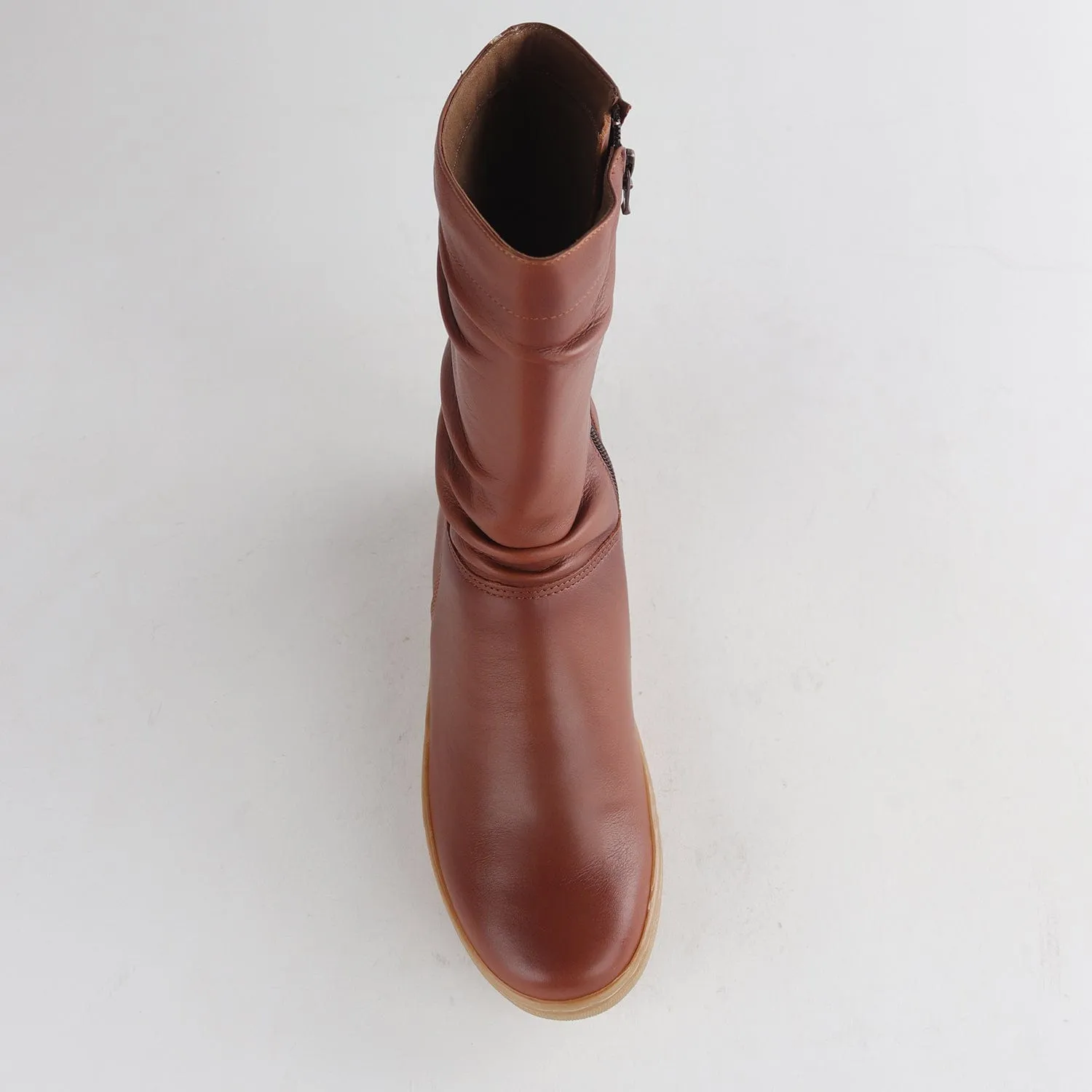 Mid-Calf Boot in Chestnut - 10970