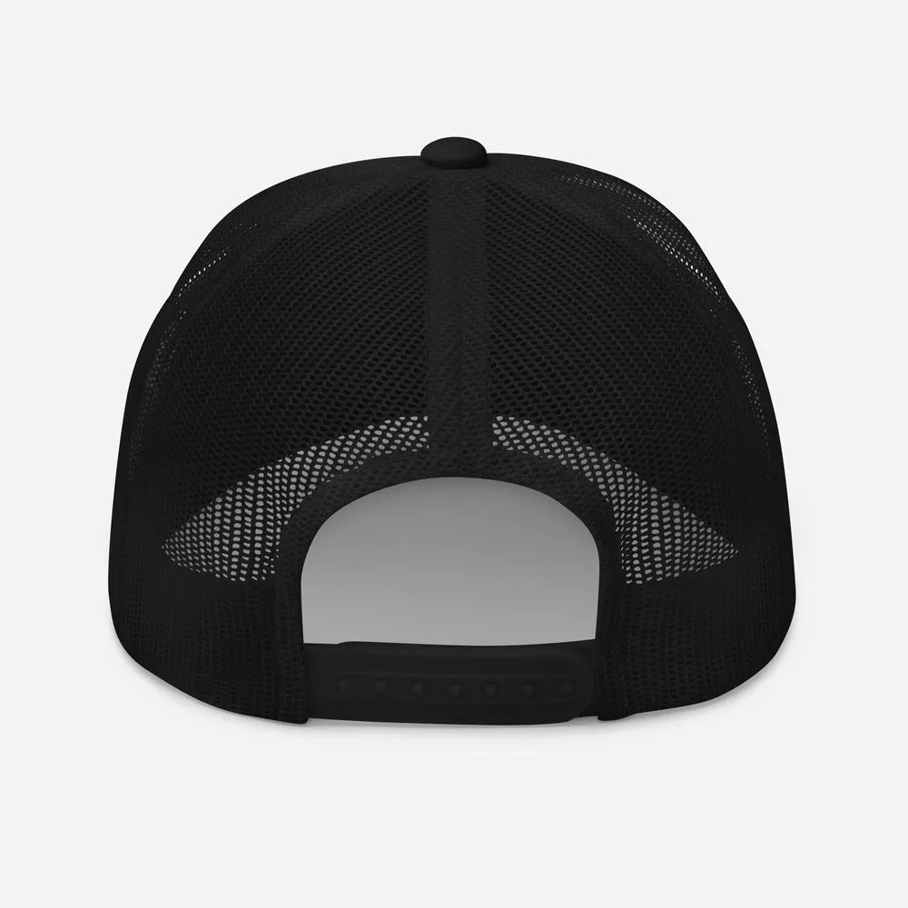 Mountain sunset trucker cap