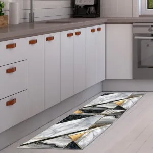 NEW Geometric Runner Rug for Hallway Area Rug Home Decor Carpet 2 FT 3 inch X 8 FT Digital Printing with Non-Skid PVC Bottom for Kitchen Hallway Living Room