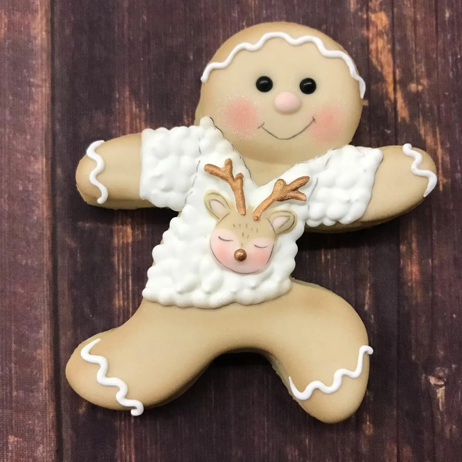 NEW LILIAO Christmas Running Gingerbread Man Cookie Cutter - 1pc - 3.6 x 4.2 inches - Stainless Steel