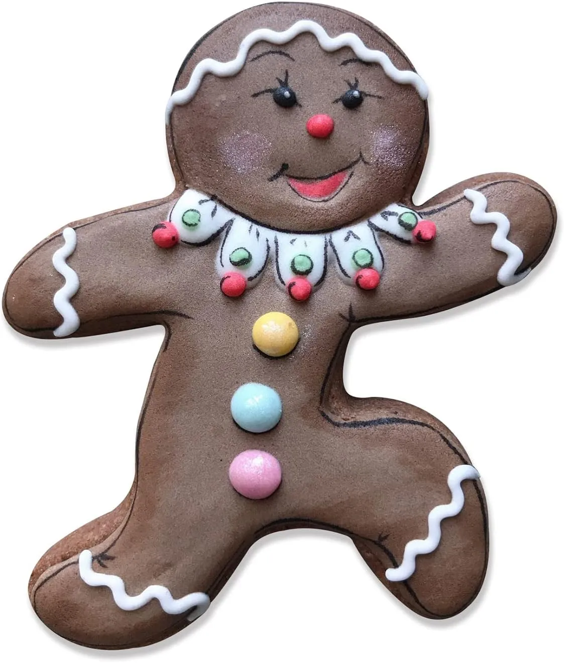 NEW LILIAO Christmas Running Gingerbread Man Cookie Cutter - 1pc - 3.6 x 4.2 inches - Stainless Steel