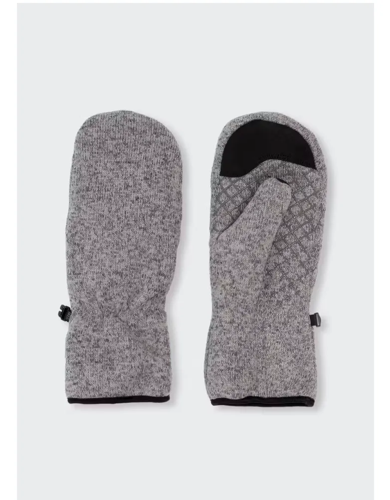 New MEC Cascade Hiking Mitts - Unisex in Grey, Sz L! Silicone Tips & Thumbs for holding Poles or coffee mugs