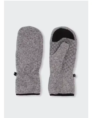 New MEC Cascade Hiking Mitts - Unisex in Grey, Sz L! Silicone Tips & Thumbs for holding Poles or coffee mugs