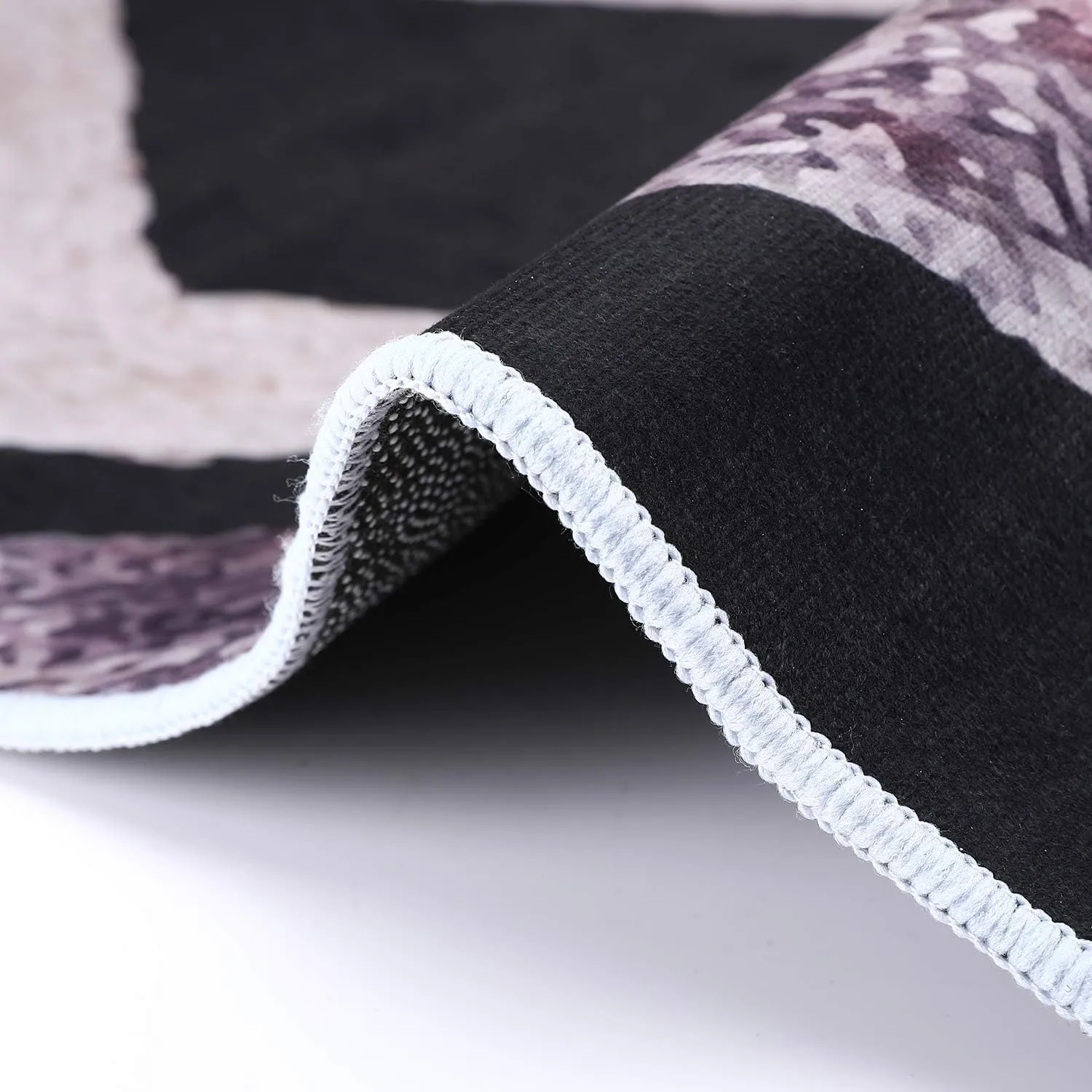NEW Runner Rug for Hallway Area Rug Home Decor Carpet 2 Feet 8 Inch x 10 Feet Digital Printing with Non-Skid PVC Bottom for Kitchen Hallway Living Room Blacks/Greys