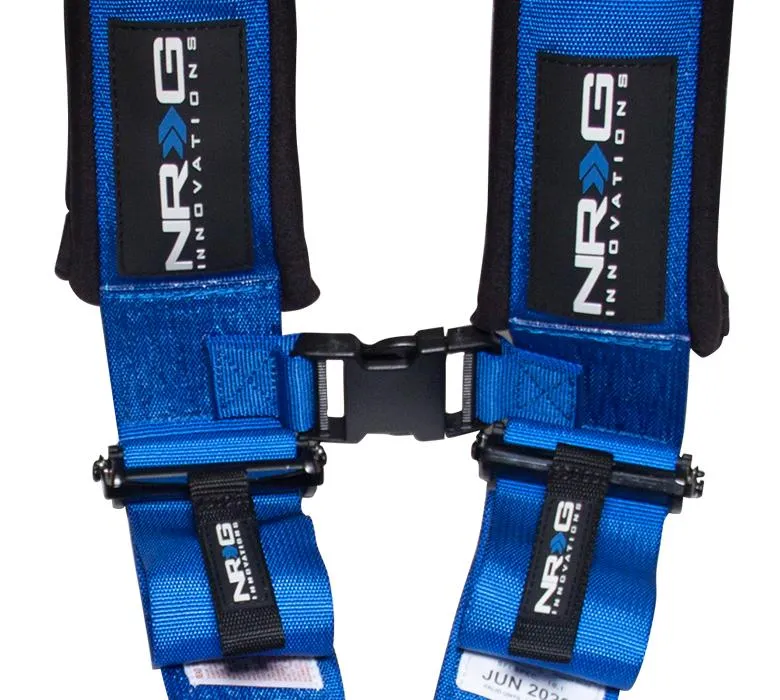 NRG SBH-5PCBL-620 Blue SFI 16.1 5 Point 3 inch Seat Belt Harness with Latch