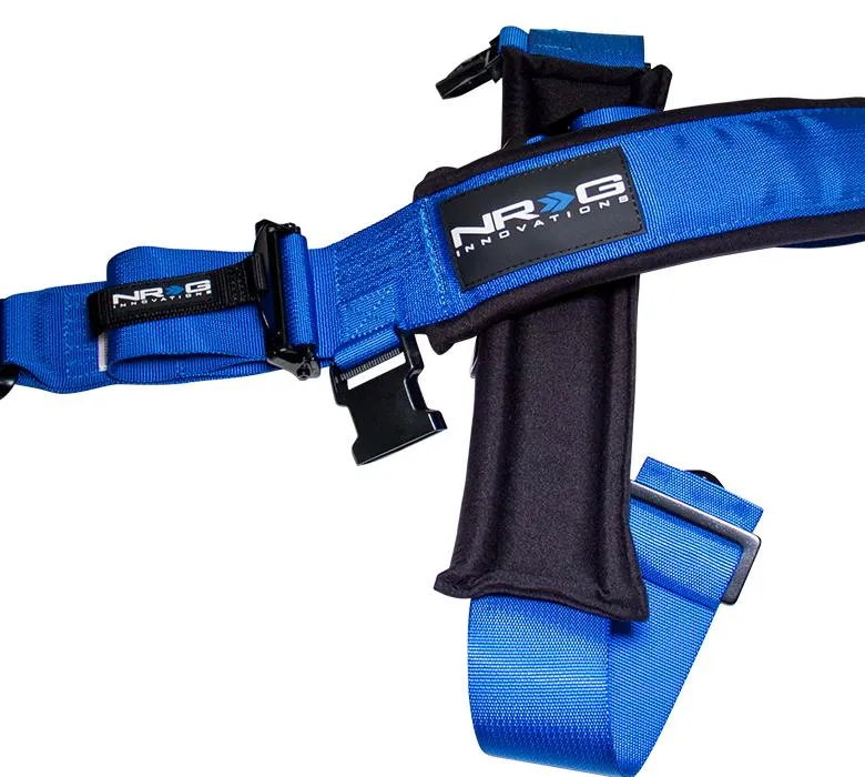 NRG SBH-5PCBL-620 Blue SFI 16.1 5 Point 3 inch Seat Belt Harness with Latch