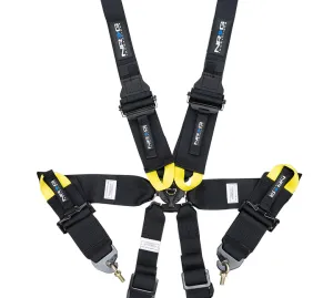 NRG SBH-HRS6PCBK Black FIA 6 Point 2 inch Shoulder Belt for HANS device with Cam Lock