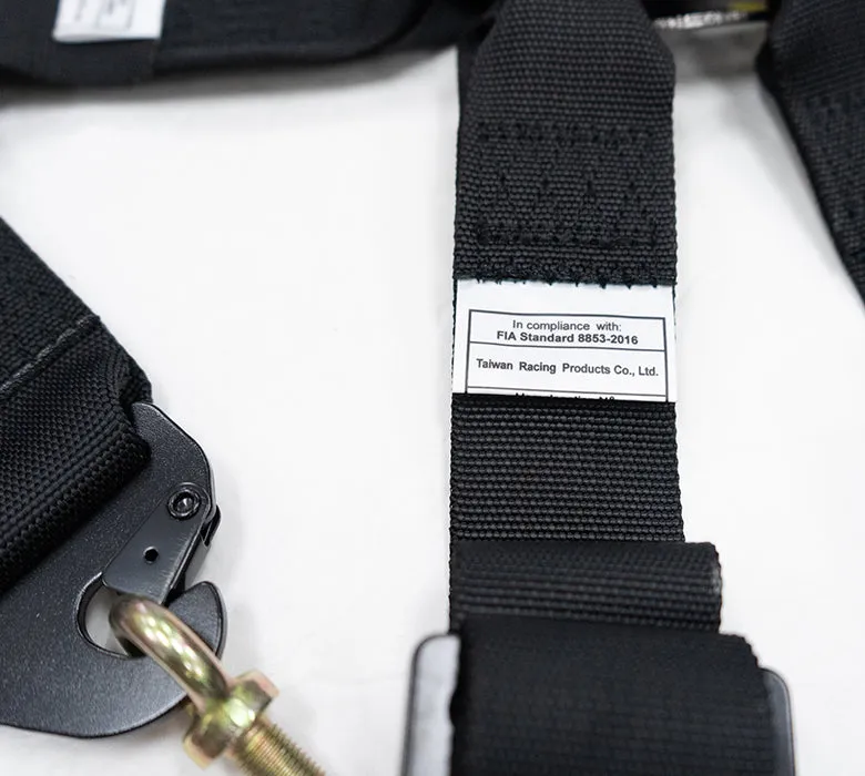 NRG SBH-HRS6PCBK Black FIA 6 Point 2 inch Shoulder Belt for HANS device with Cam Lock