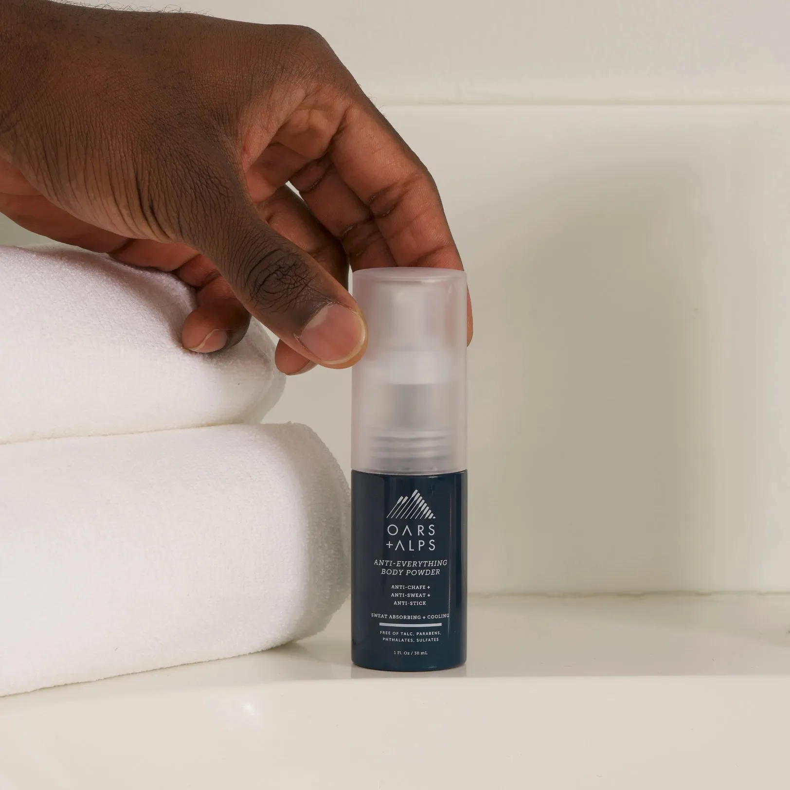 Oars   Alps Anti-Everything Body Powder, Sweat Absorbing & Cooling 1 oz.