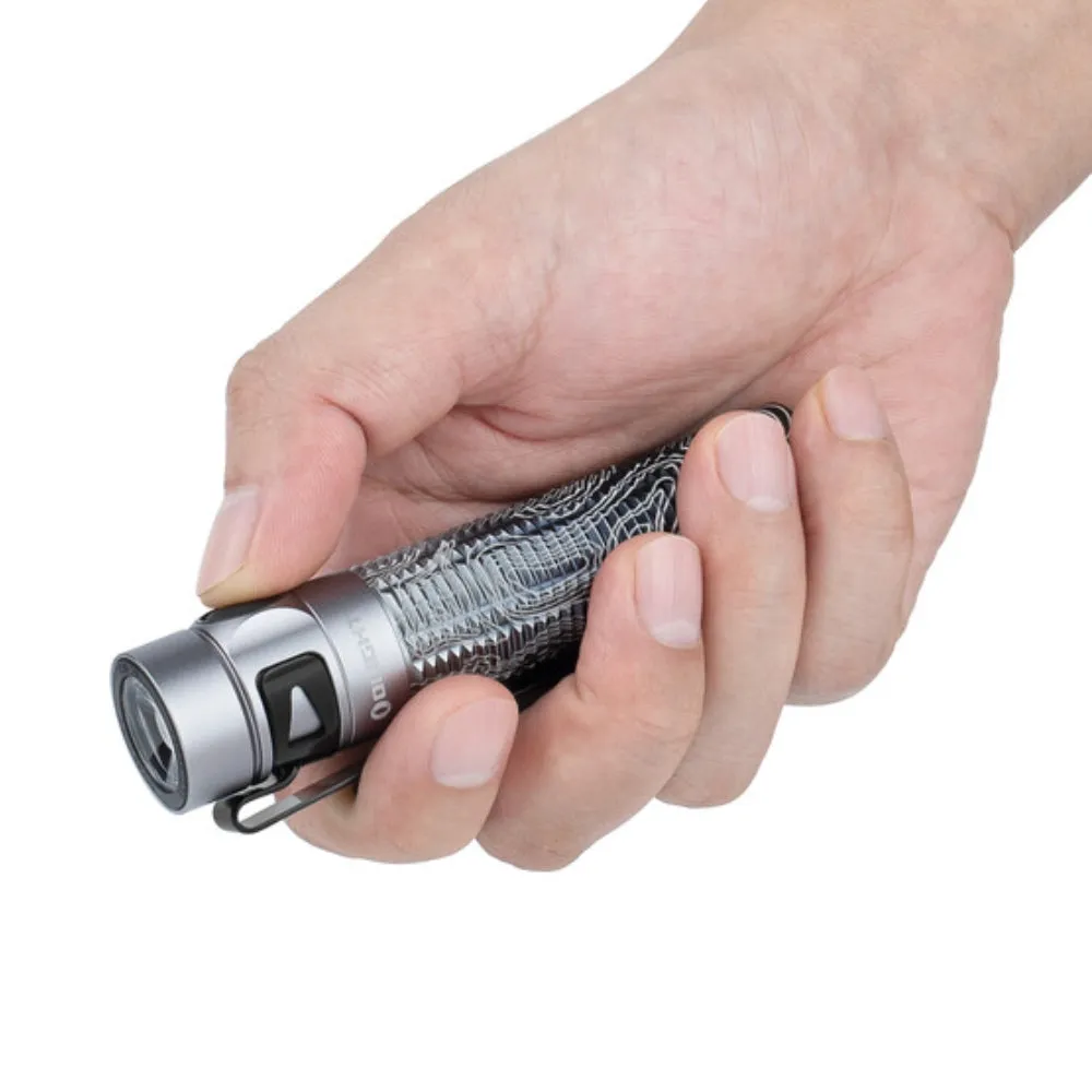 Olight Baton 3 Pro 1500 Lumens Rechargeable Flashlight (Limited Edition Silver Ridge)
