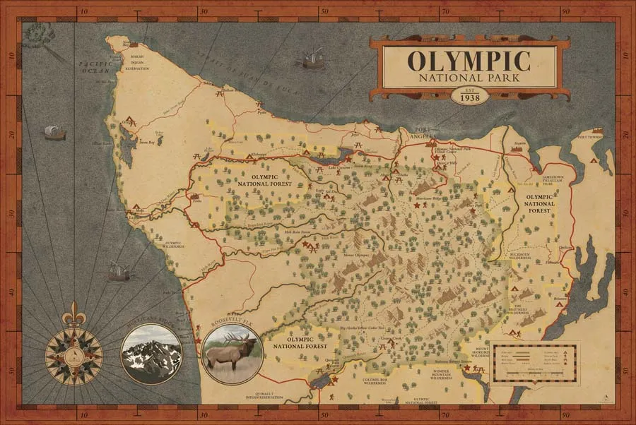 Olympic National Park Map