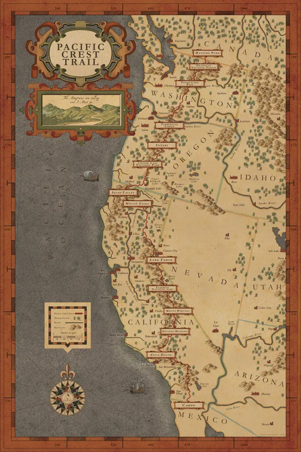 Pacific Crest Trail Map