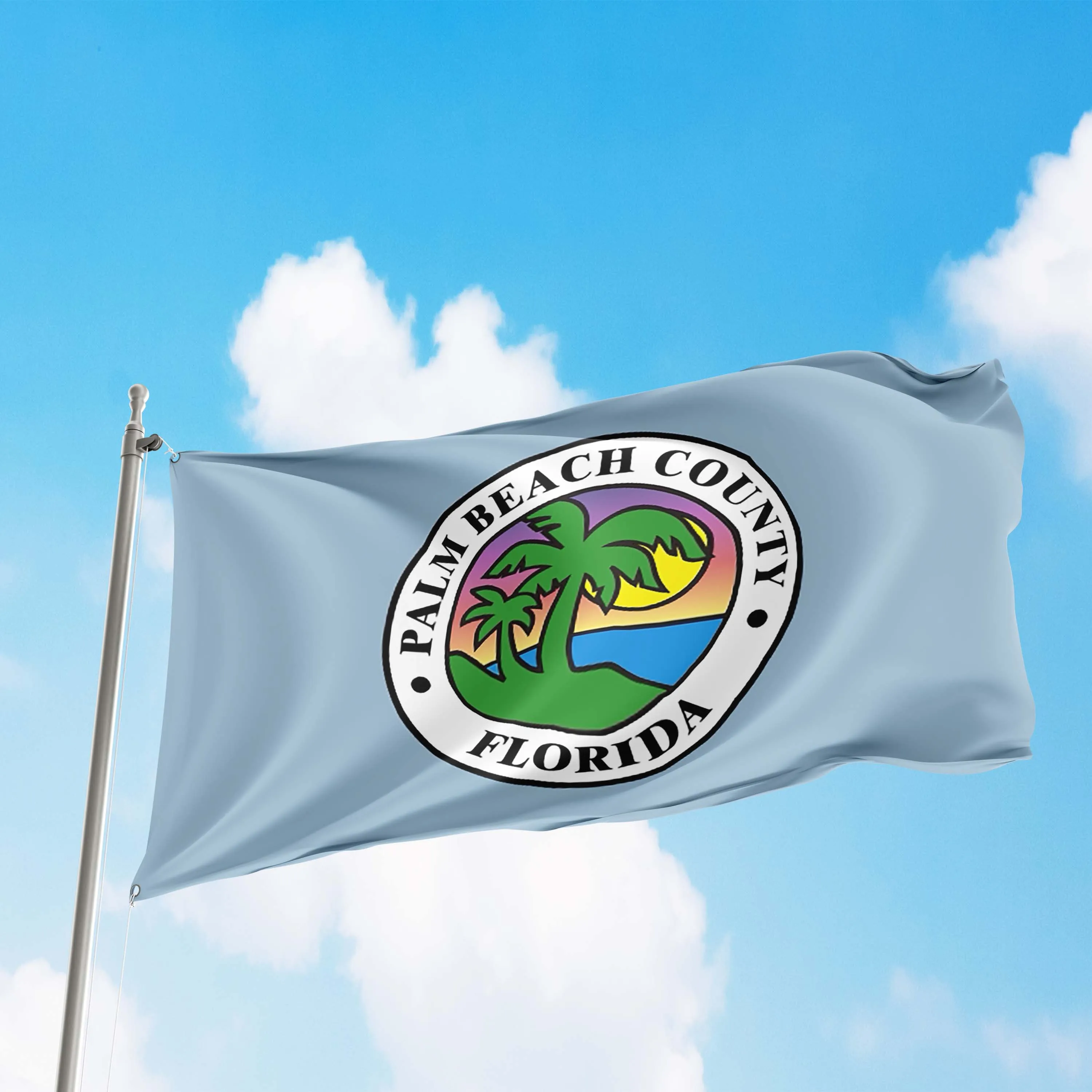 Palm Beach County Florida State USA United States of America Flag Banner