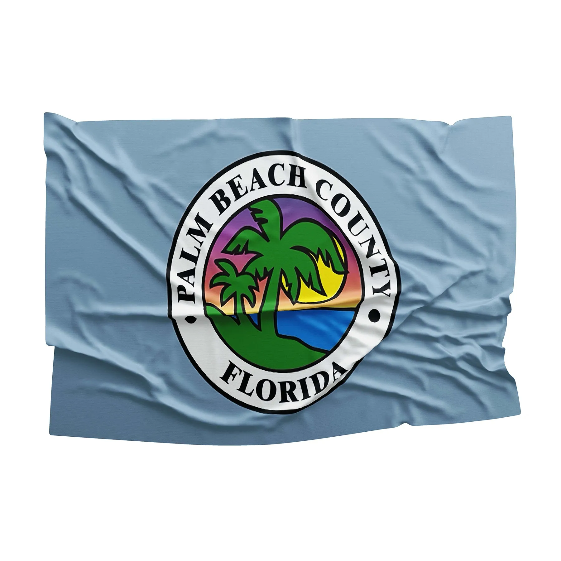 Palm Beach County Florida State USA United States of America Flag Banner