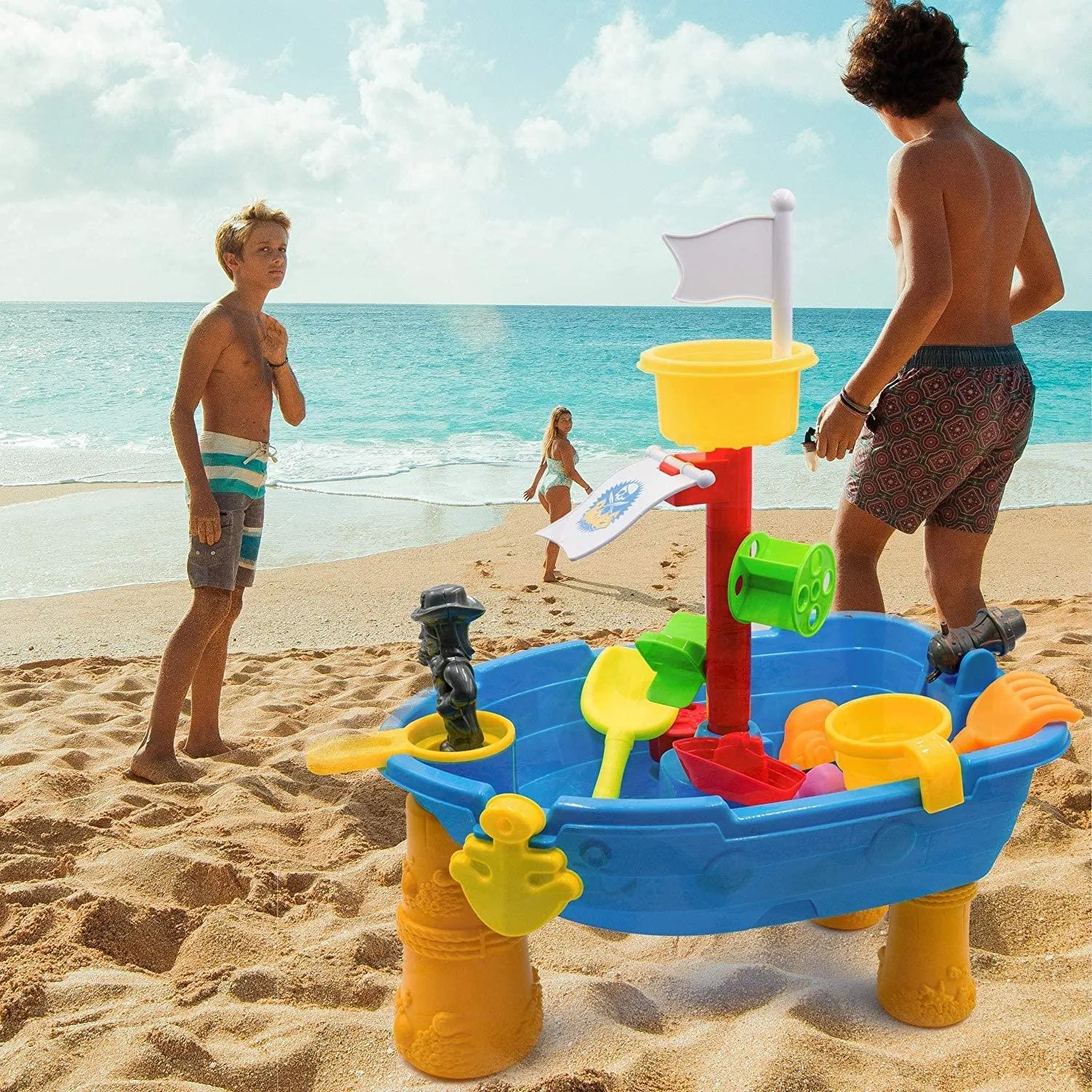 Pirate Ship Boat Sand and Water Table Play Set