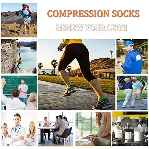 Plantar Fasciitis Support Compression Socks Women Men - Best Running Ankle Athletic Socks | ACTINPUT