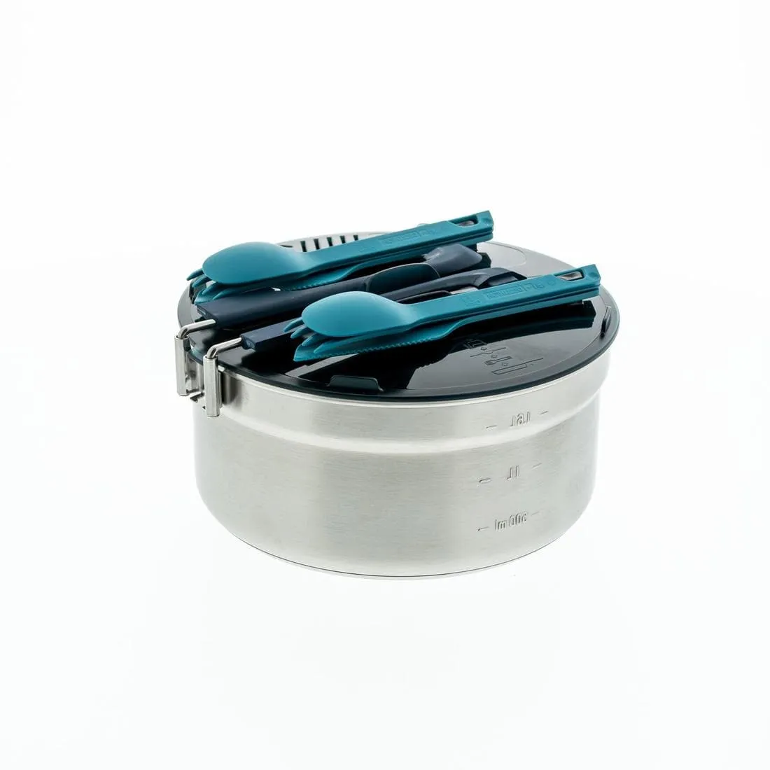 Popote camp du randonneur 500 inox   revêtement anti-adhésif 2 personnes 2,1l