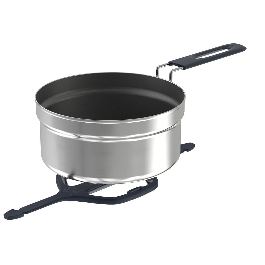 Popote camp du randonneur 500 inox   revêtement anti-adhésif 2 personnes 2,1l
