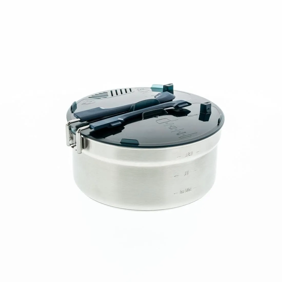 Popote camp du randonneur 500 inox   revêtement anti-adhésif 2 personnes 2,1l