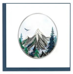 Quilled Mountain Landscape Greeting Card