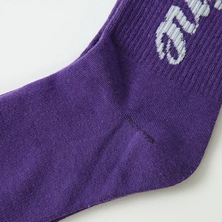 "COCAINE" Chaussettes Montantes Streetwear Violet blanc  - URB1™