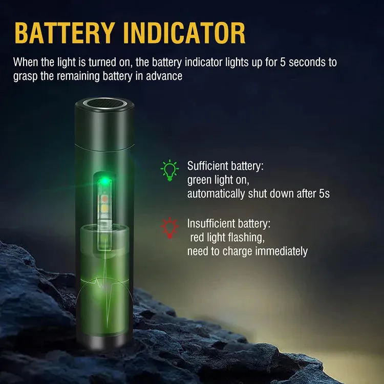 RECON GS2U 6 x Colour modes including U.V Rechargeable LED Right Angle 90° Rotating Head Torch 500lm Front & Side Lighting