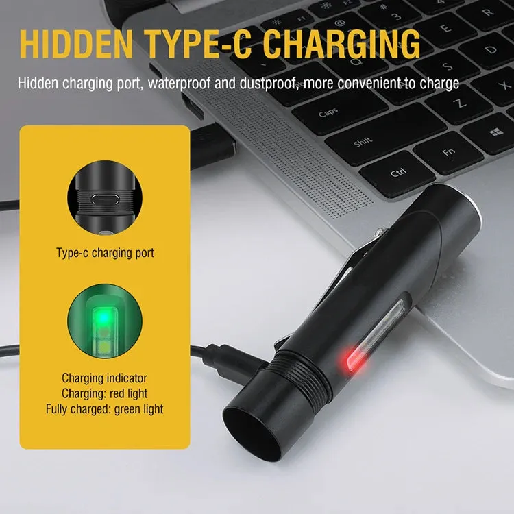 RECON GS2U 6 x Colour modes including U.V Rechargeable LED Right Angle 90° Rotating Head Torch 500lm Front & Side Lighting