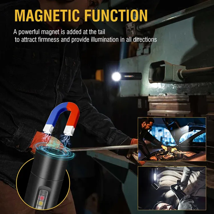 RECON GS2U 6 x Colour modes including U.V Rechargeable LED Right Angle 90° Rotating Head Torch 500lm Front & Side Lighting